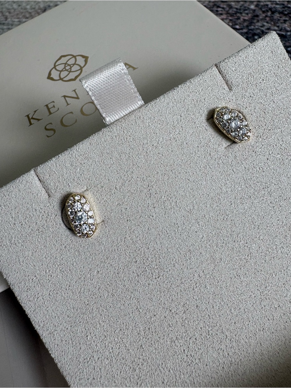 Kendra Scott Gold Grayson Crystal Stud Earrings